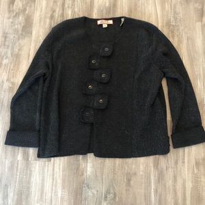 Beyond Threads Alpaca Wool Black Cardigan Sweater